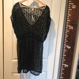 NWT Black Lace Swim Cover up